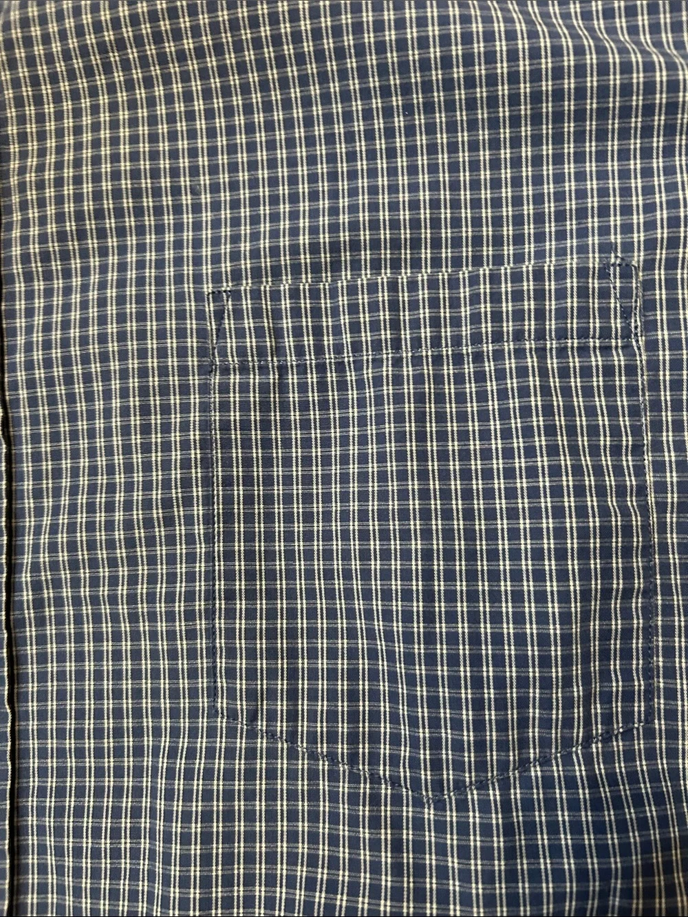 J. Crew Navy and White Gingham Button-Down Shirt